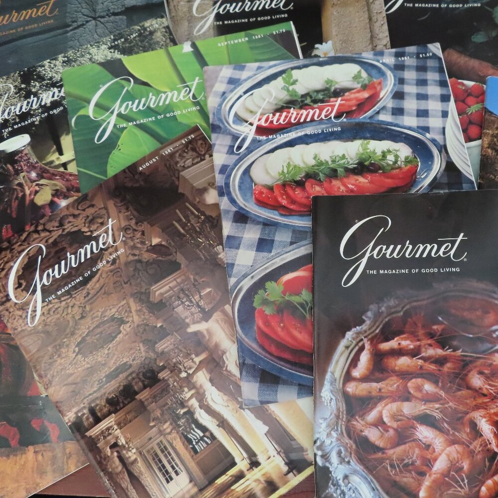 Lot of 12 Vintage 1981 Gourmet Magazines